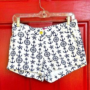 Macbeth collection Margaret Joseph Small Nautical navy shorts coastal fi…